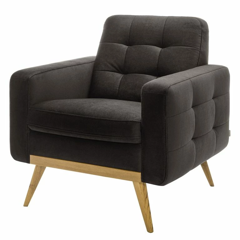 loftscape Mørteens Fauteuil Oravi – Velours – Marron foncé