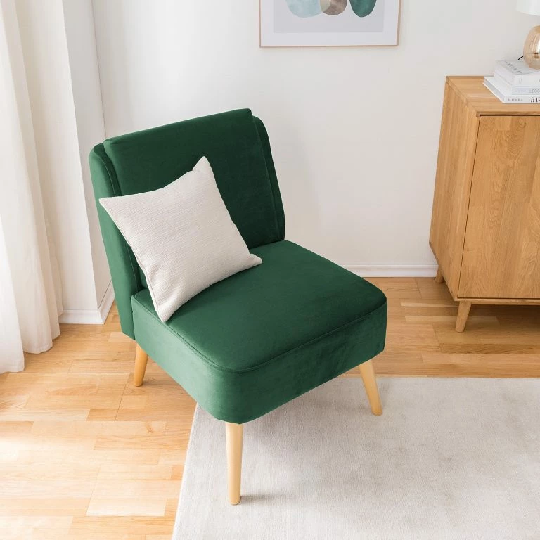 Loftscape Mørteens Fauteuil Papicu – Velours – Vert Foncé