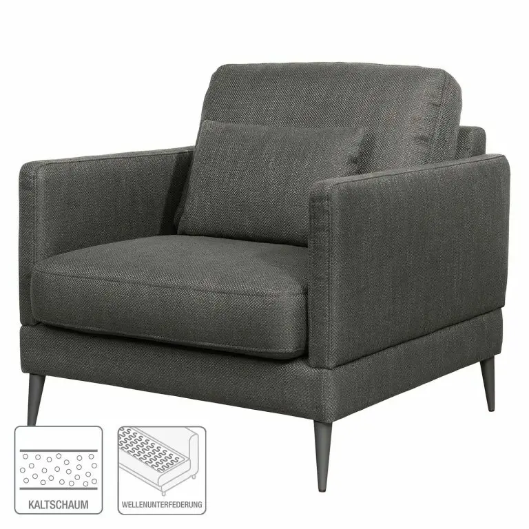 Loftscape Mørteens Fauteuil Schore – Tissu – Gris Foncé