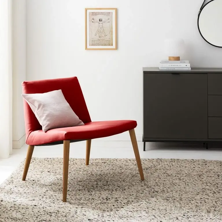 Loftscape Mørteens Fauteuil Sonka – Cuir Véritable – Rouge