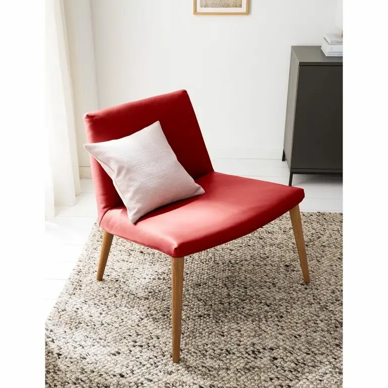 Loftscape Mørteens Fauteuil Sonka – Cuir Véritable – Rouge