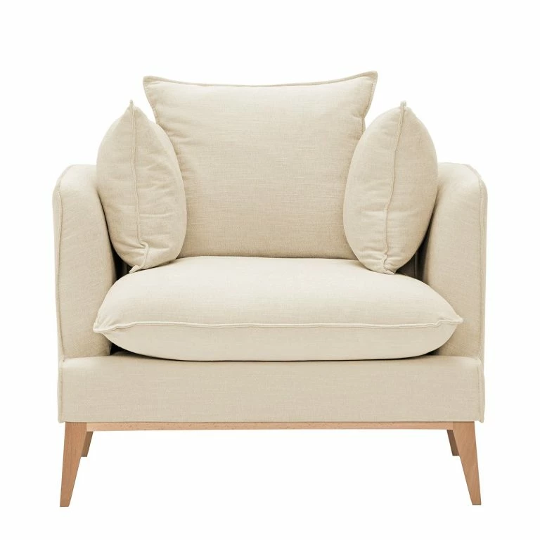 Loftscape Mørteens Fauteuil Sulviken – Tissu Dona : Beige Clair