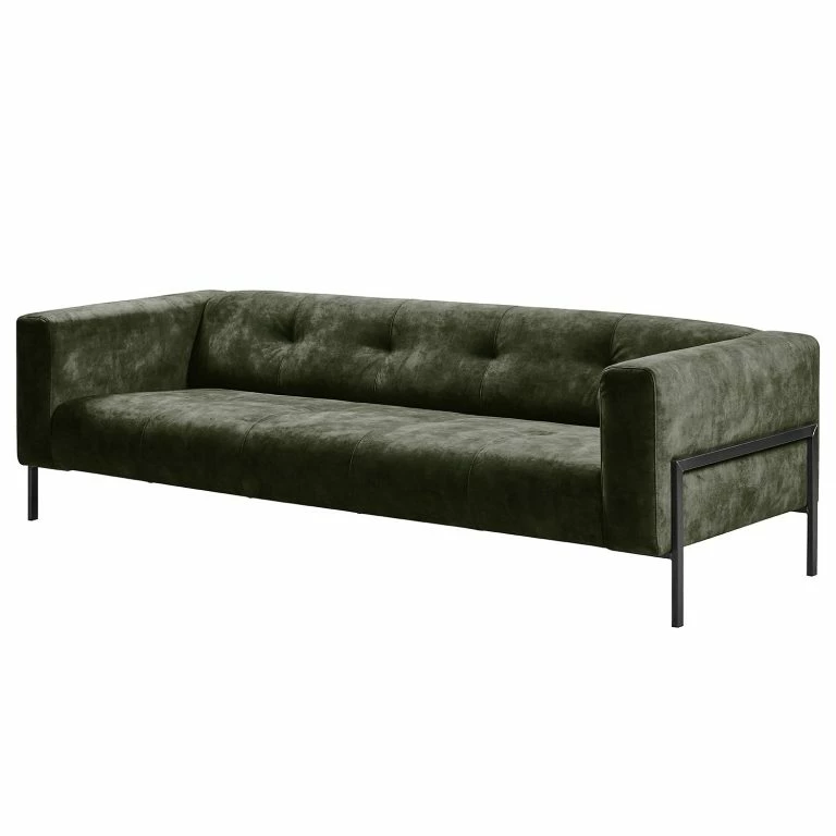 loftscape Mørteens Grand canapé Vernioz – Tissu – Tissu Adela: Vert mousse