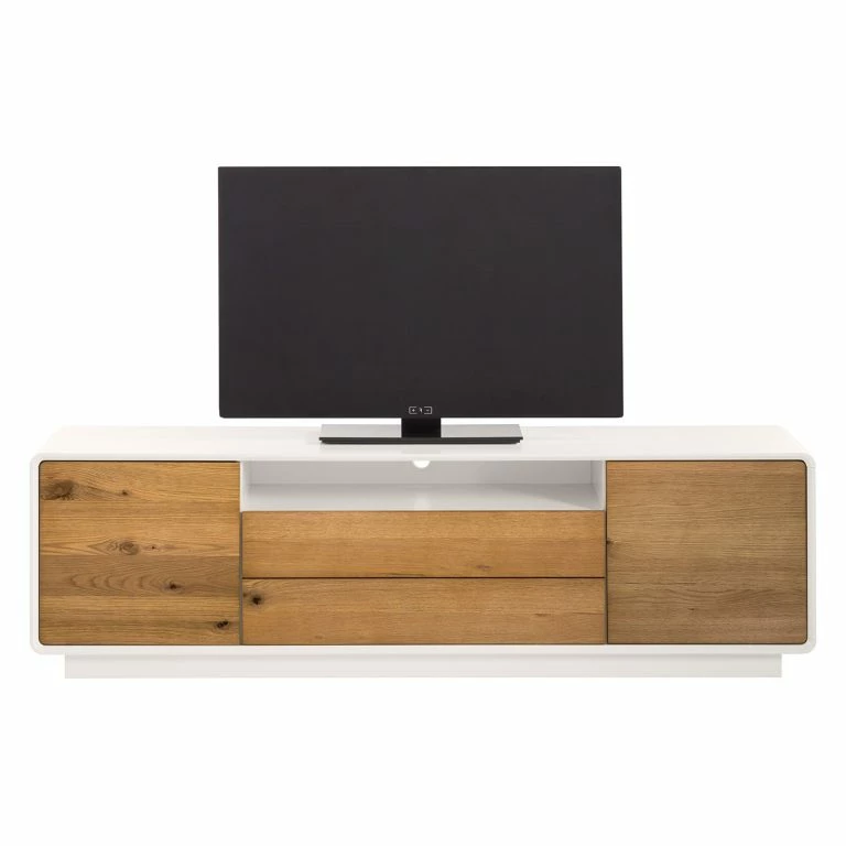 Loftscape Mørteens Meuble TV Boge II – Chêne Rustique / Blanc Mat