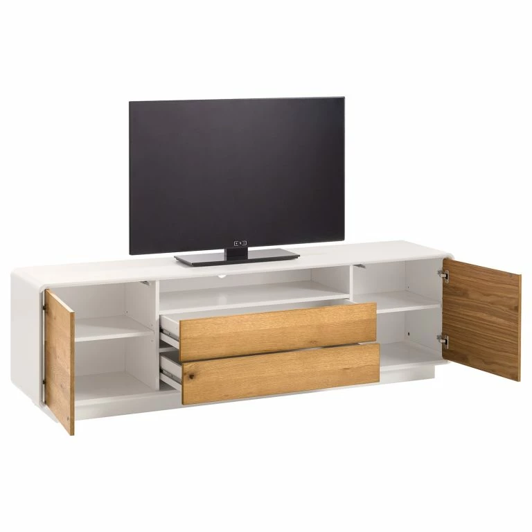 Loftscape Mørteens Meuble TV Boge II – Chêne Rustique / Blanc Mat