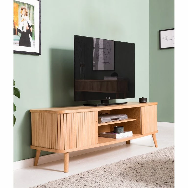 Loftscape Mørteens Meuble TV Hanck – Partiellement En Chêne Massif