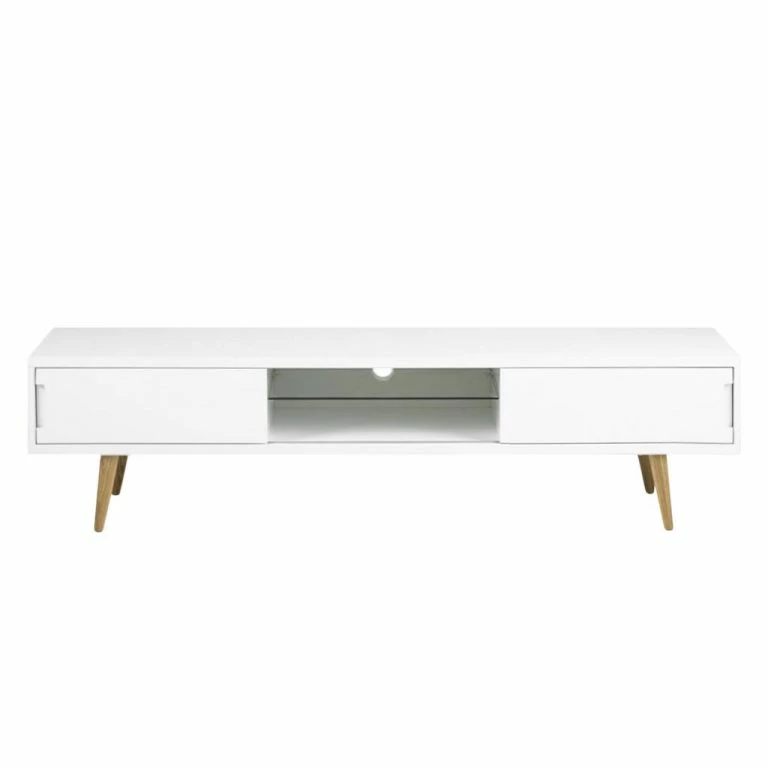 Loftscape Mørteens Meuble TV Roskilde – Frêne Partiellement Massif Blanc