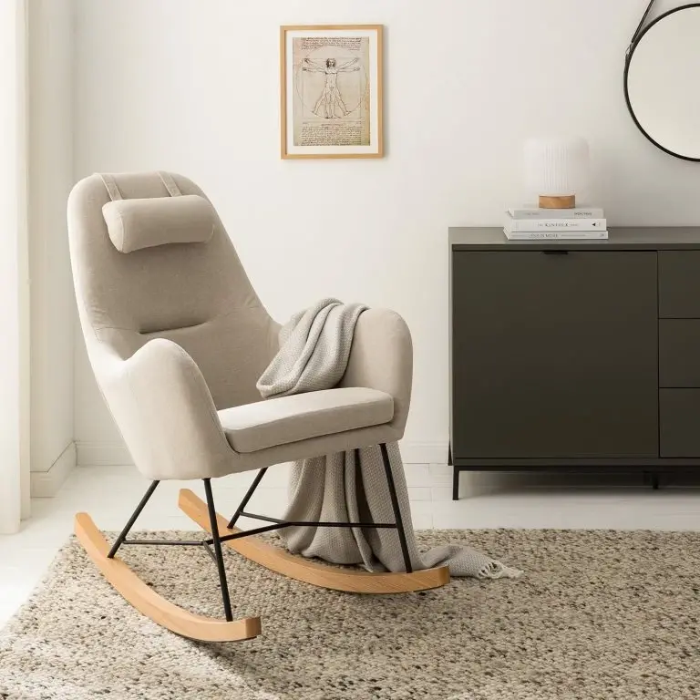 Loftscape Mørteens Rocking Chair Harpster – Tissu – Cappuccino