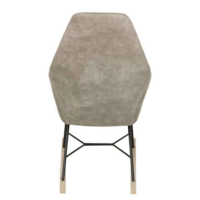 Loftscape Mørteens Rocking Chair Kumia I – Aspect Cuir Vieilli – Gris