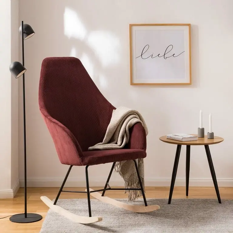 Loftscape Mørteens Rocking Chair Kumia II – Velours – Bordeaux