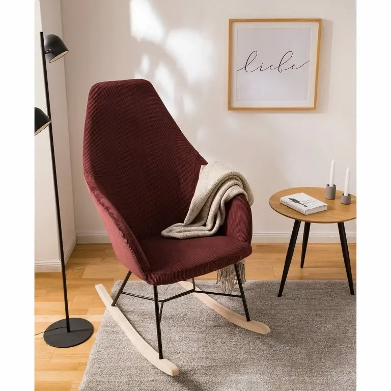 Loftscape Mørteens Rocking Chair Kumia II – Velours – Bordeaux