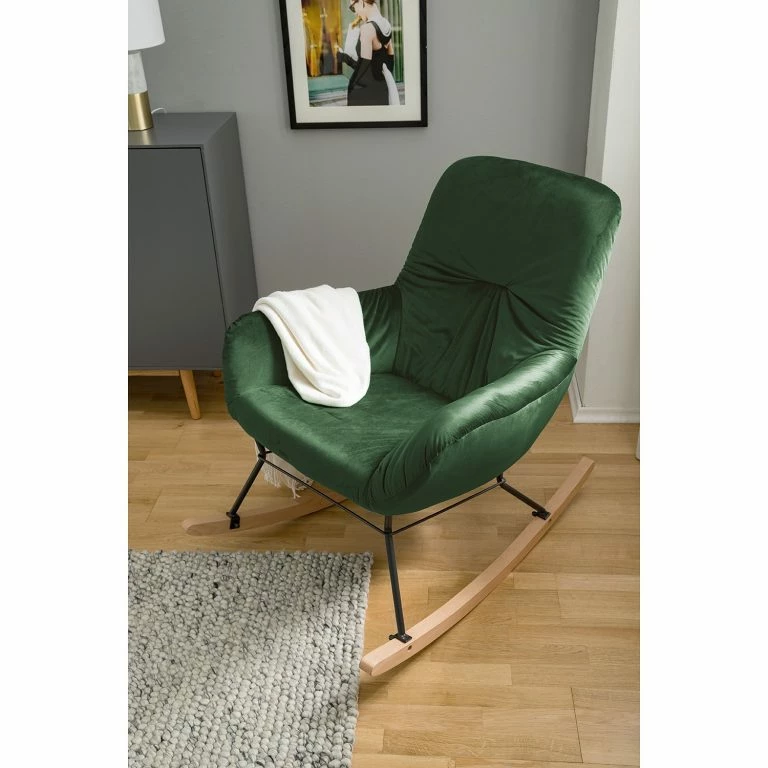Loftscape Mørteens Rocking Chair Miles – Velours – Vieux Vert