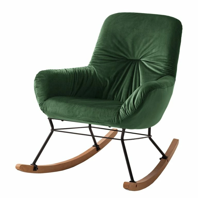 loftscape Mørteens Rocking chair Miles – Velours – Vieux vert