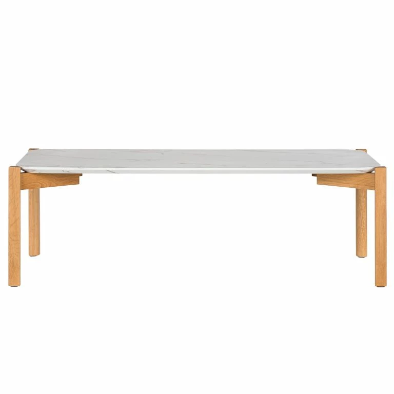 Loftscape Mørteens Table Basse Coombe – Imitation Marbre Blanc