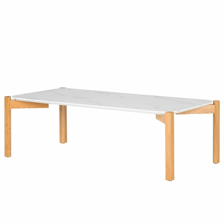 Loftscape Mørteens Table Basse Coombe – Imitation Marbre Blanc