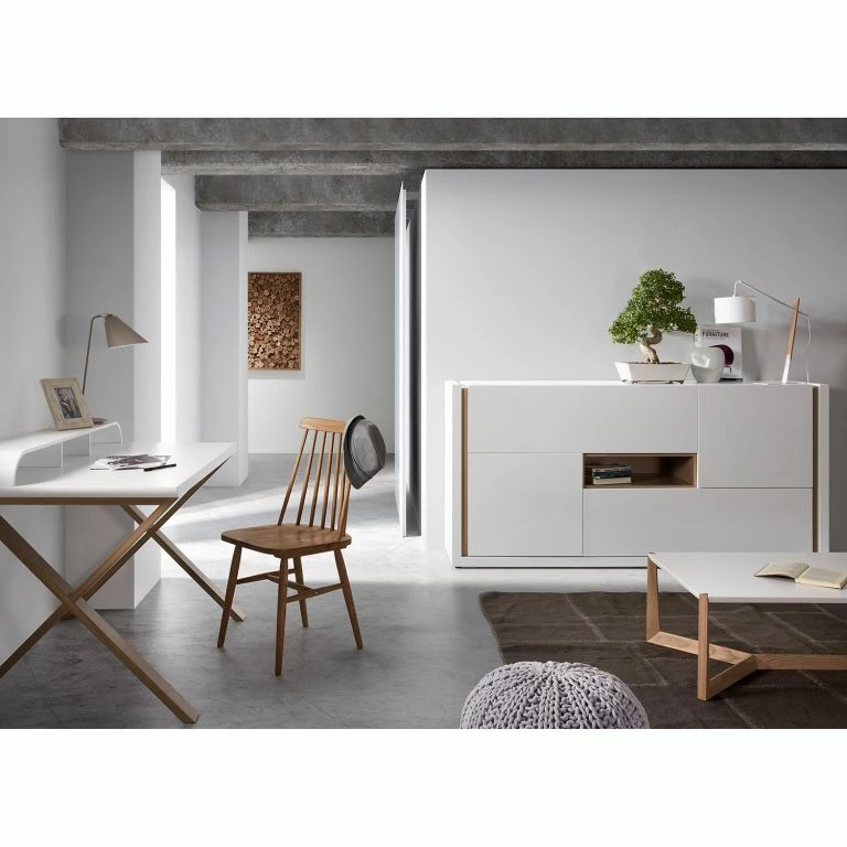 Loftscape Mørteens Table Basse Donore – Blanc Mat / Frêne