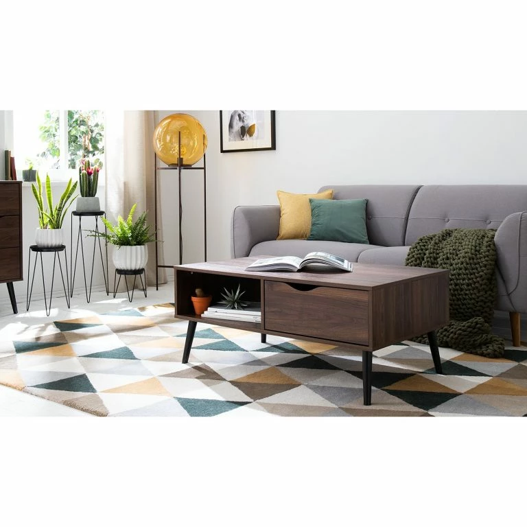 Loftscape Mørteens Table Basse Gjora – Partiellement En Hévéa Massif – Noyer