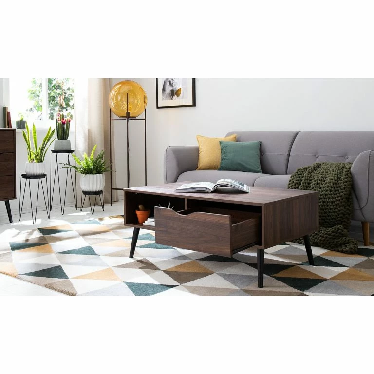 Loftscape Mørteens Table Basse Gjora – Partiellement En Hévéa Massif – Noyer