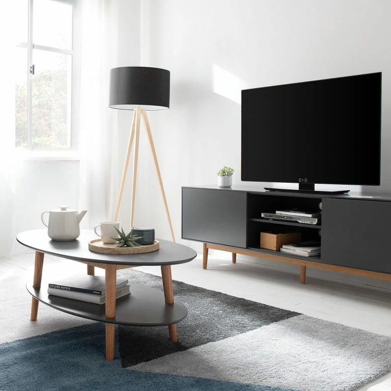 Loftscape Mørteens Table Basse Lindholm – Partiellement En Chêne Massif – Gris