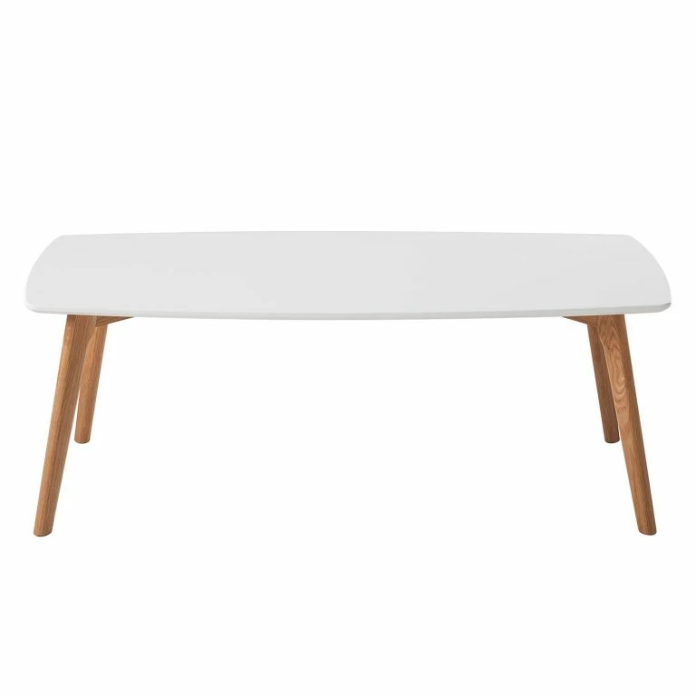Loftscape Mørteens Table Basse Obory – Chêne Partiellement Massif – Blanc / Chêne