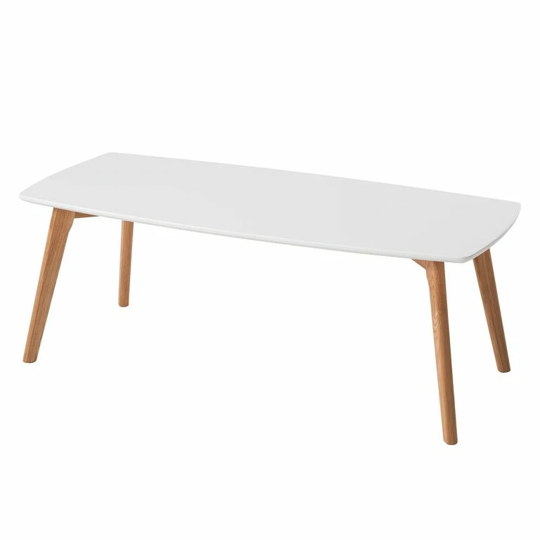 Loftscape Mørteens Table Basse Obory – Chêne Partiellement Massif – Blanc / Chêne