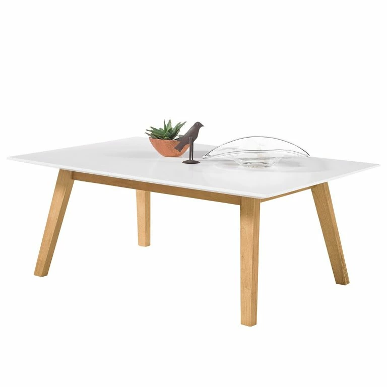 Loftscape Mørteens Table Basse Tenabo – Partiellement En Chêne Massif – Chêne / Blanc