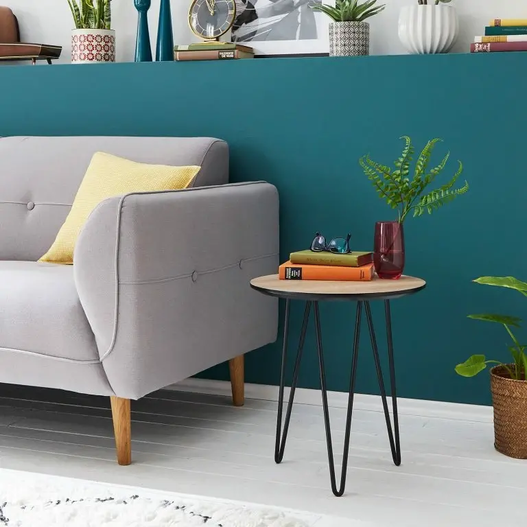 Loftscape Mørteens Table D’appoint Kess I – Imitation Chêne Marron Clair / Noir