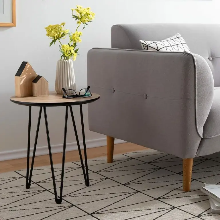 Loftscape Mørteens Table D’appoint Kess I – Imitation Chêne Marron Clair / Noir