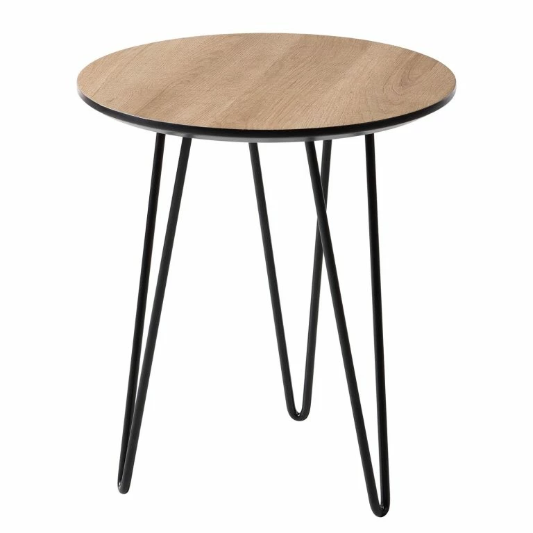 loftscape Mørteens Table d’appoint Kess I – Imitation chêne marron clair / Noir