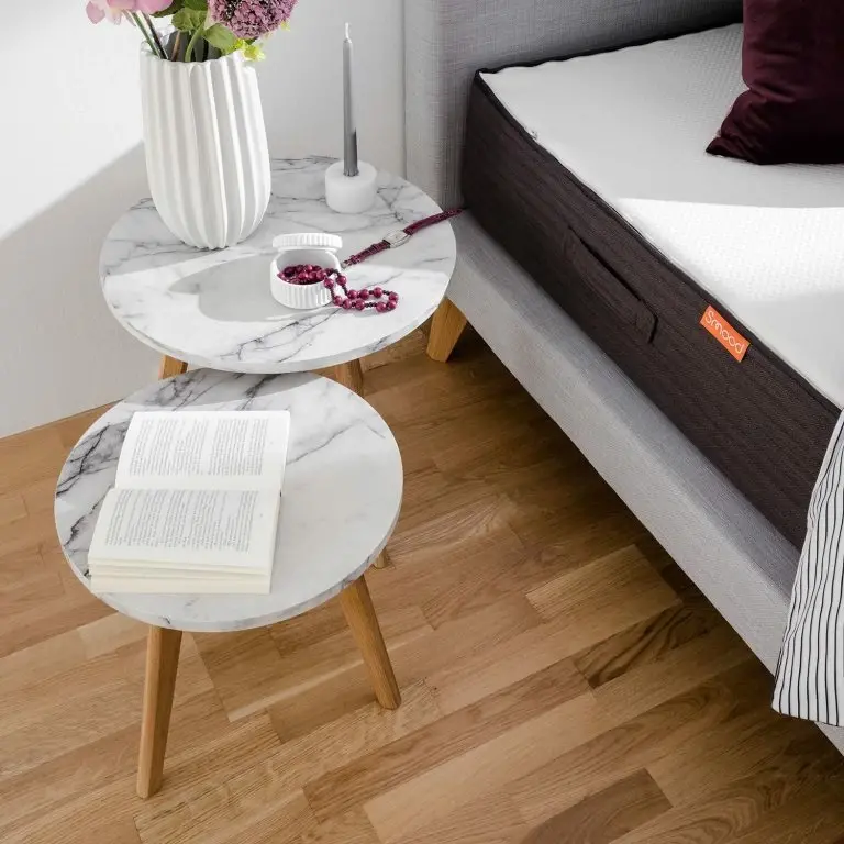 Loftscape Mørteens Table Dappoint Nilla II (2 éléments) – Imitation Marbre Blanc