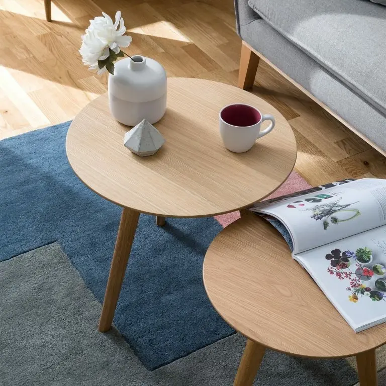 Loftscape Mørteens Table D’appoint Nilla III (2 éléments) – Chêne Partiellement Massif