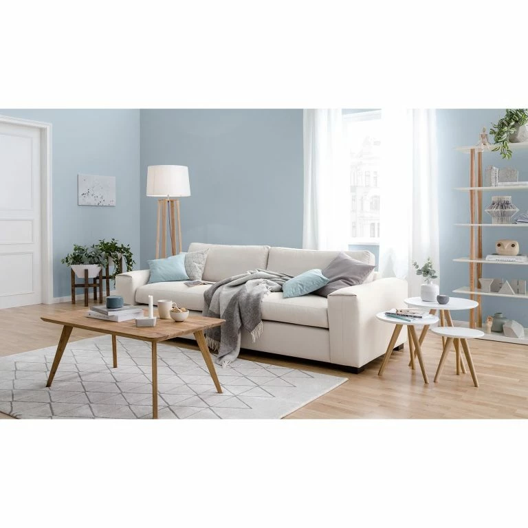 Loftscape Mørteens Table D’appoint Past Past I (3 éléments) – Chêne Partiellement Massif – Blanc / Chêne