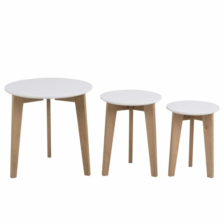 Loftscape Mørteens Tables D’appoint Albina (3 éléments) – Partiellement En Chêne Massif