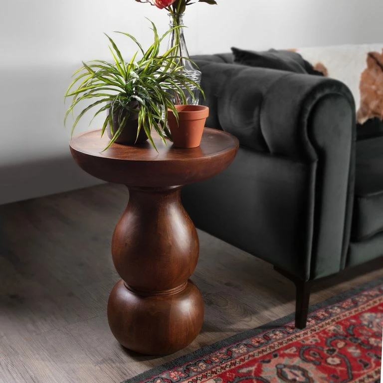 Loftscape Naturoo Bout De Canapé Brookwood II – Manguier Massif – Manguier Foncé