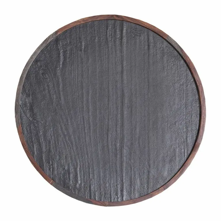 Loftscape Naturoo Bout De Canapé Brookwood V – Placage En Pierre Véritable / Sheesham Massif – Sheesham / Sheesham Bleu Gris