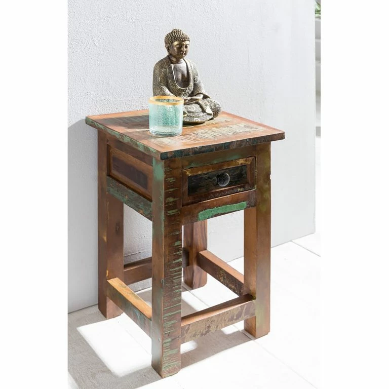 Loftscape Naturoo Bout De Canapé Loubille – Manguier Massif – Manguier / Bleu