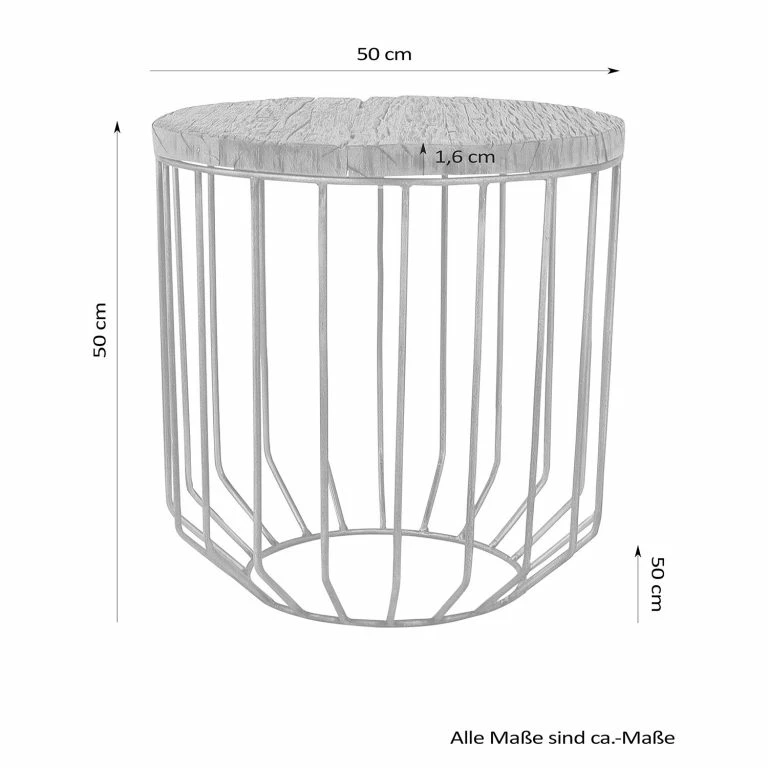 Loftscape Naturoo Bout De Canapé Malakoff – Manguier Massif / Métal – Manguier Foncé / Noir