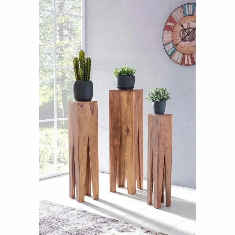 Loftscape Naturoo Bouts De Canapé Dandrige (lot De 3) – Acacia Massif