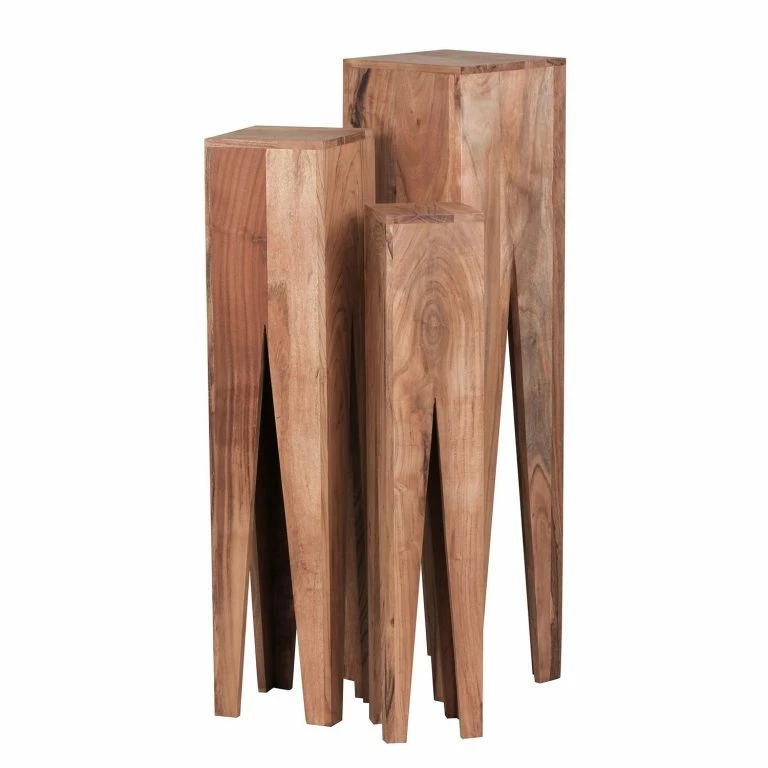 loftscape Naturoo Bouts de canapé Dandrige (lot de 3) – Acacia massif