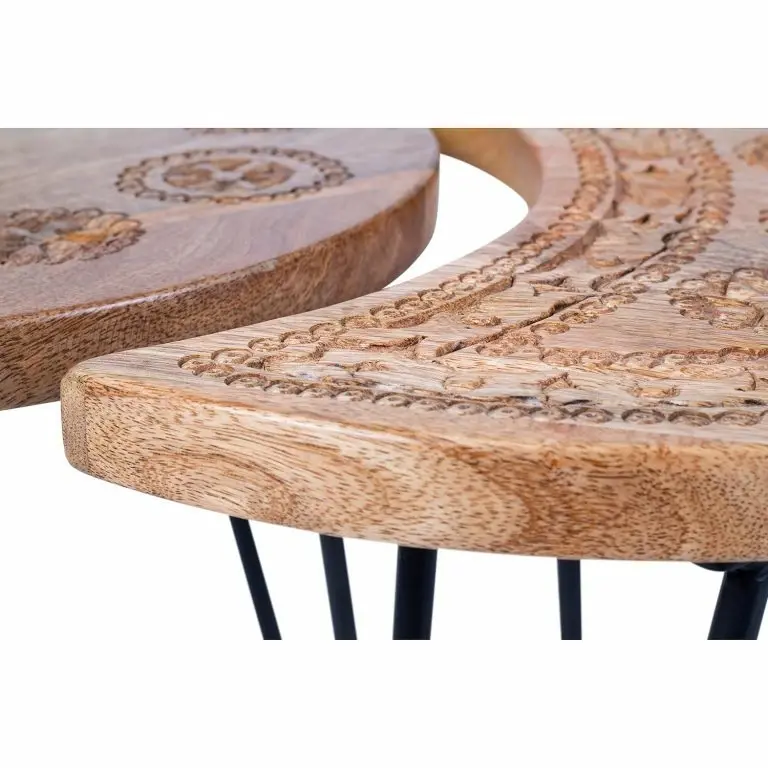 Loftscape Naturoo Bouts De Canapé Vigo (2 éléments) – Manguier Massif / Métal – Manguier / Noir