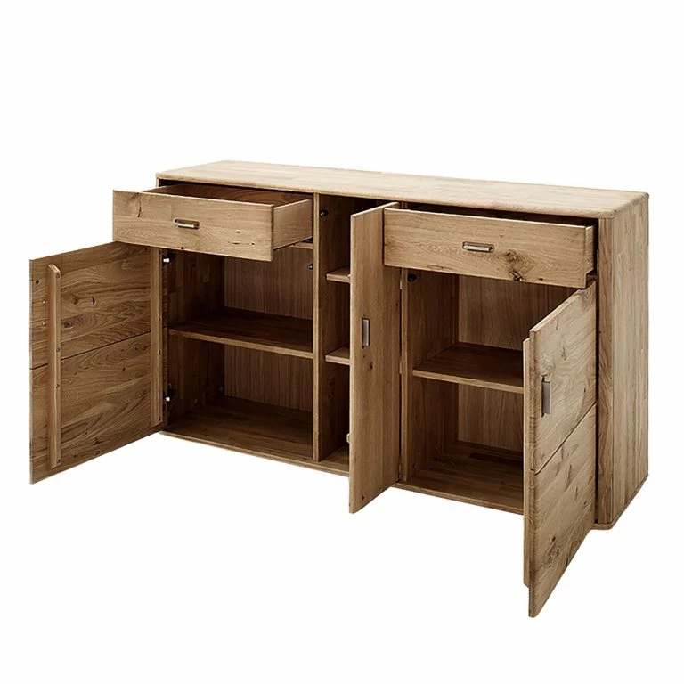 Loftscape Naturoo Buffet Forge I – Partiellement En Chêne Massif – Chêne De Poutre Bianco / Imitation Chêne Bianco