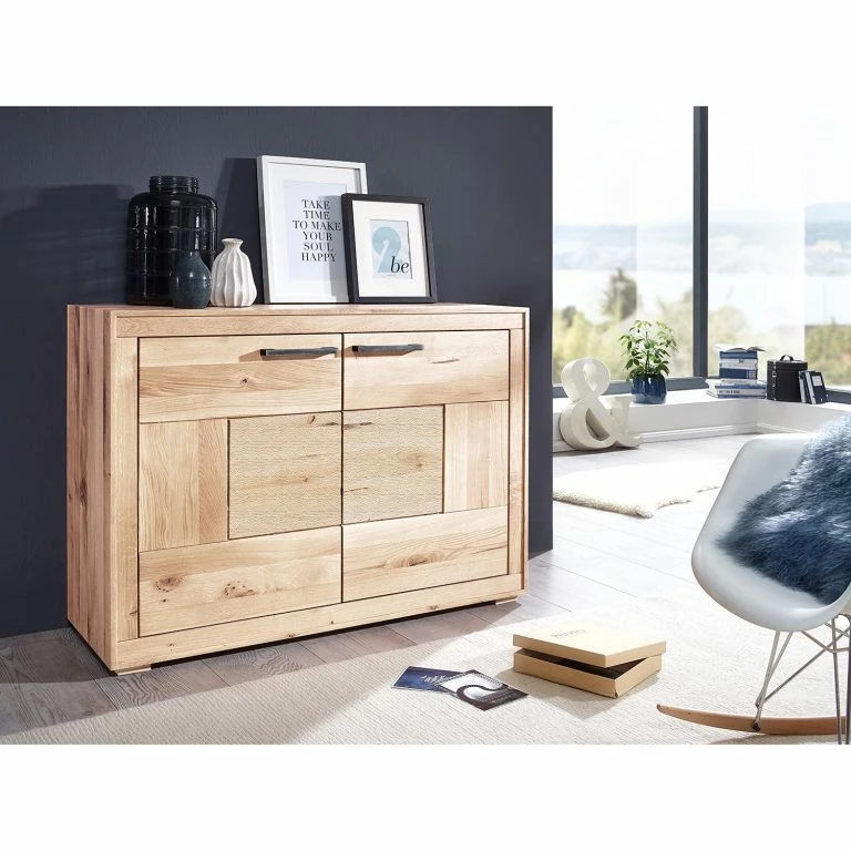 Loftscape Naturoo Buffet Juillan – Chêne Sauvage Massif / Métal – Chêne Sauvage / Noir