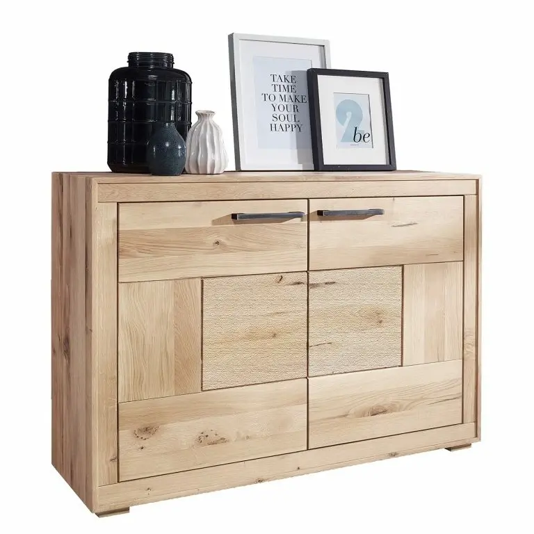 Loftscape Naturoo Buffet Juillan – Chêne Sauvage Massif / Métal – Chêne Sauvage / Noir