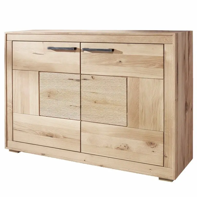 loftscape Naturoo Buffet Juillan – Chêne sauvage massif / Métal – Chêne sauvage / Noir