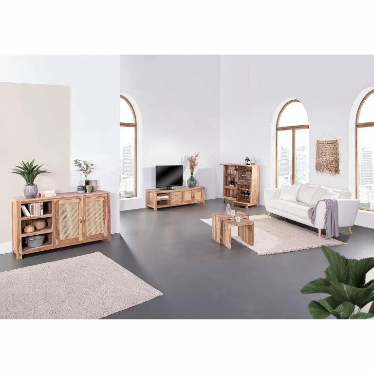 Loftscape Naturoo Buffet Rodern II – Sheesham Massif / Cannage