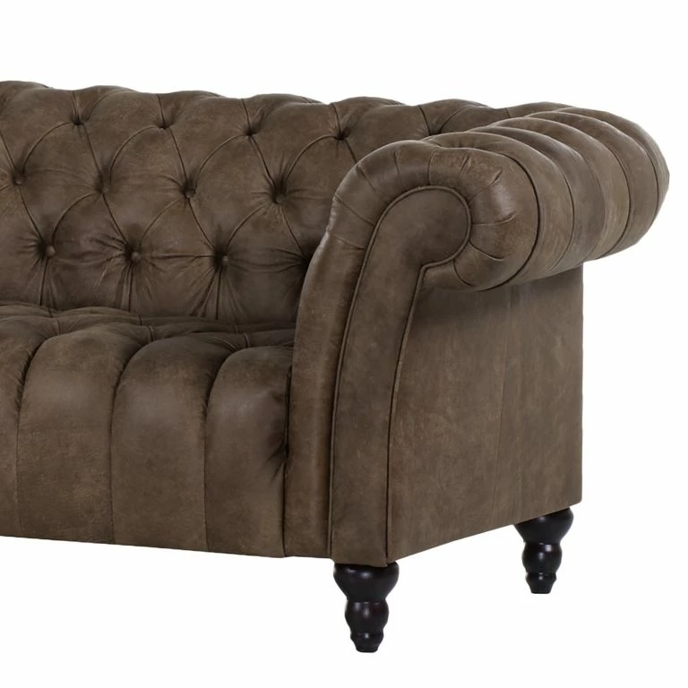 Loftscape Naturoo Canapé Boyce (3 Places) – Cuir Véritable – Nougat