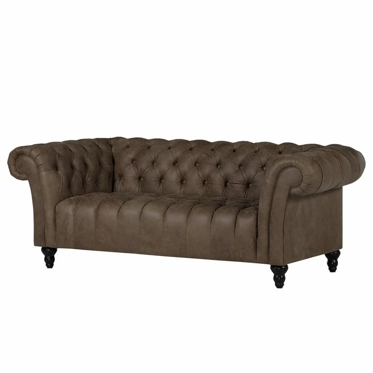 loftscape Naturoo Canapé Boyce (3 places) – Cuir véritable – Nougat