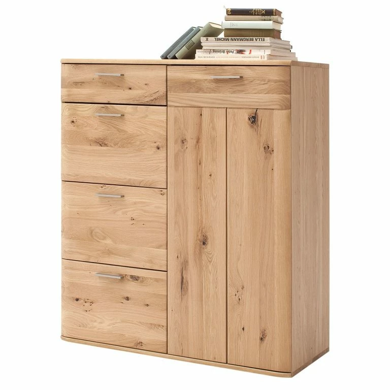 Loftscape Naturoo Commode Kvilla V – Partiellement En Planches De Chêne Bianco Massif / Chêne Bianco