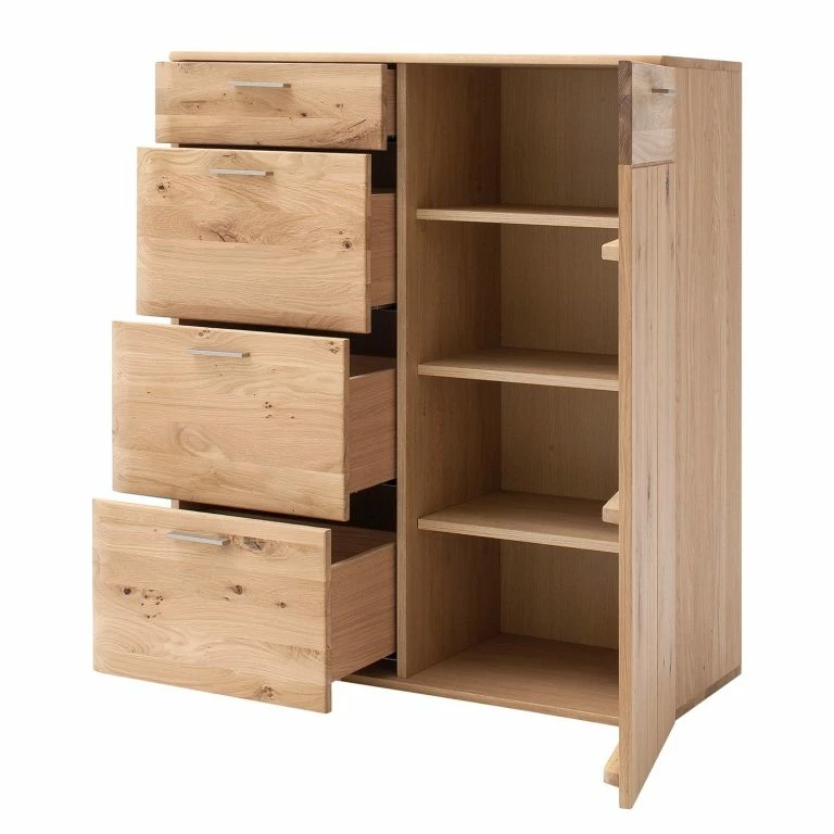 Loftscape Naturoo Commode Kvilla V – Partiellement En Planches De Chêne Bianco Massif / Chêne Bianco