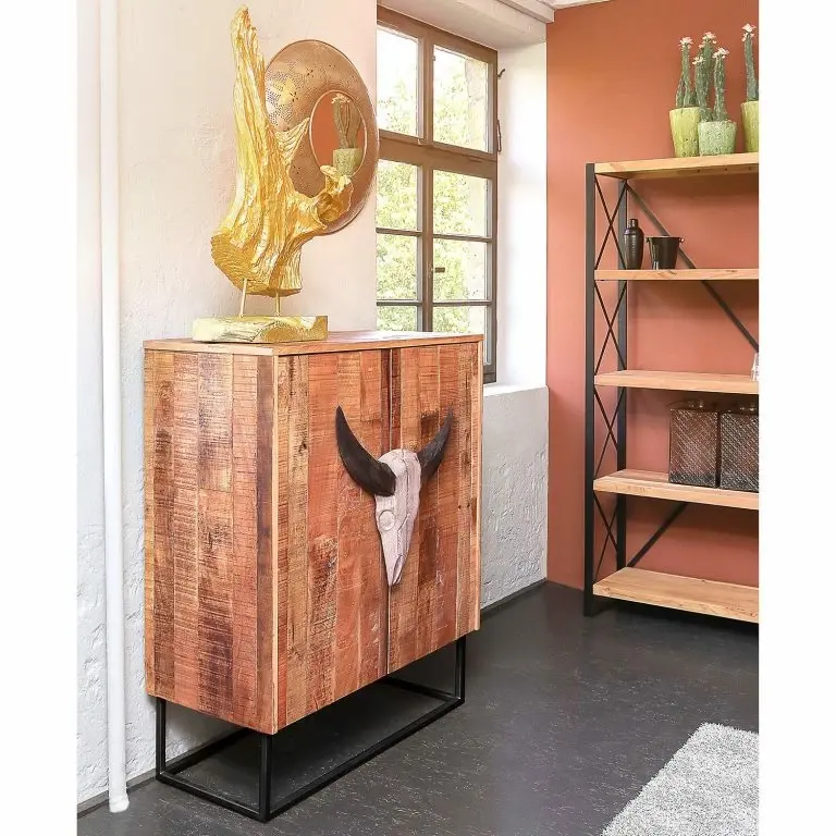 Loftscape Naturoo Commode Muhu – Manguier Massif / Métal – Manguier / Noir